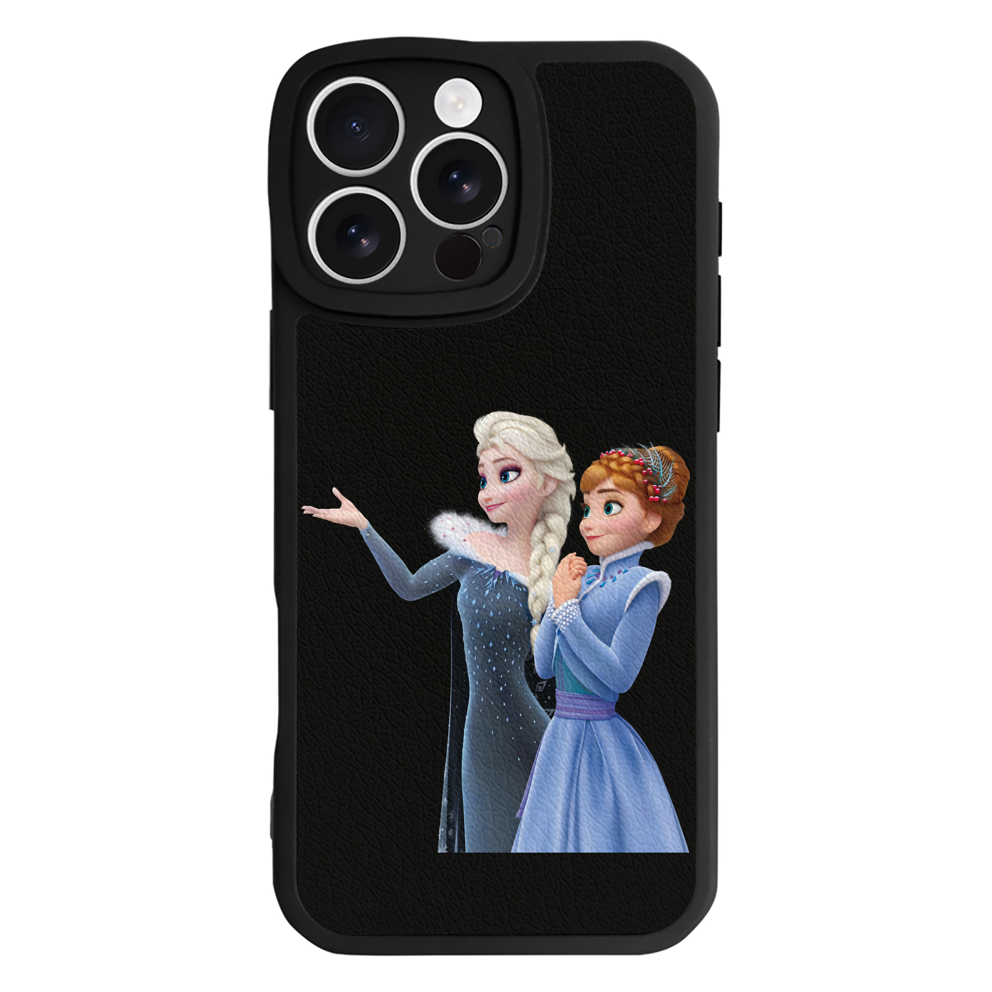 （画像用） アナと雪の女王 アンナ エルサ Frozen Anna Elsa 【iPhone 16シリーズ対応】シリコンスマホケース（レザー調） 材質：シリコン